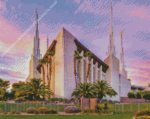 Las Vegas Nevada Temple Sunset Diamond Painting