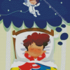 Little Boy Dreaming of Astronaut Diamond Painting