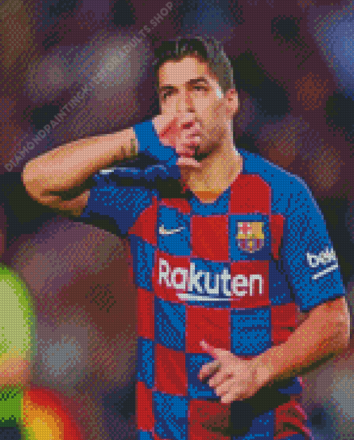 Luis Suarez FCB Diamond Painting