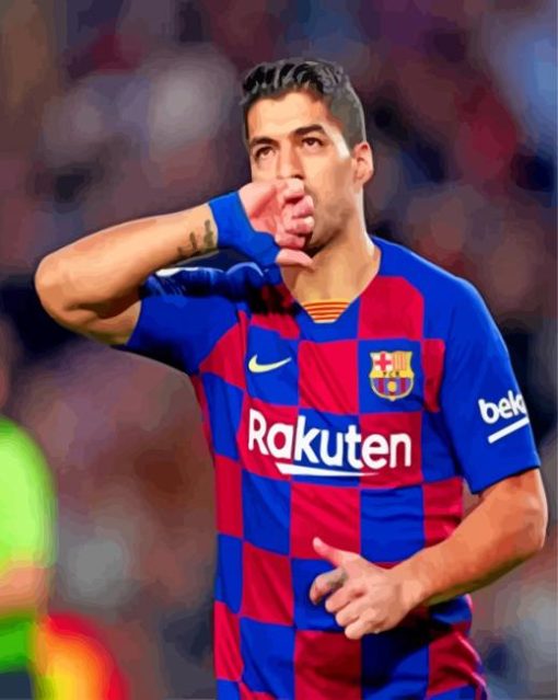 Luis Suarez FCB Diamond Painting