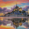 Mont. Saint Michel Sunset Diamond Painting