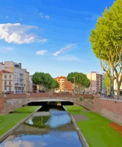 Perpignan City Diamond Painting