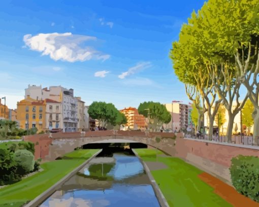 Perpignan City Diamond Painting