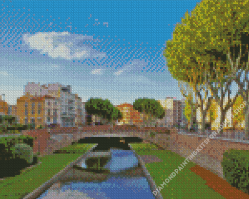 Perpignan City Diamond Painting