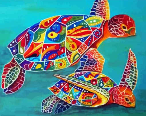 Pop Art Turtles Diamond Painting