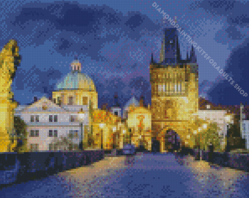 Prague St Charles Bridge Diamond Painting