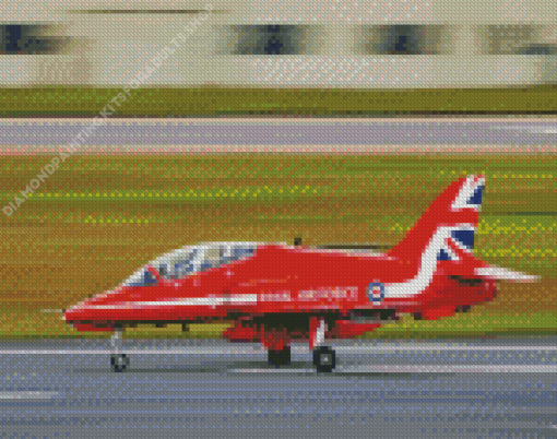 RAF Red Arrows Jet Diamond Painting