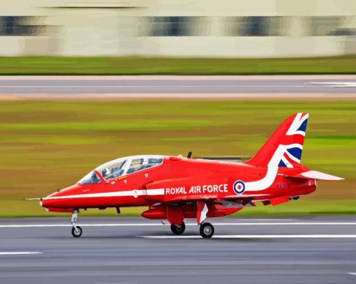 RAF Red Arrows Jet Diamond Painting