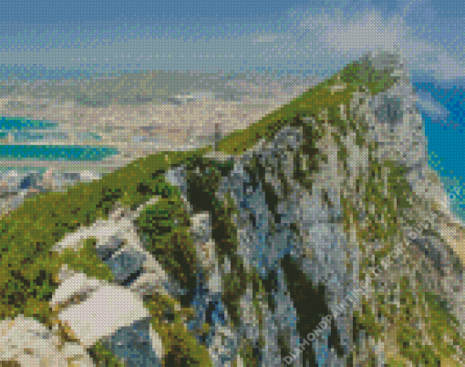 Rock of Gibraltar Landscape Diamond Painting