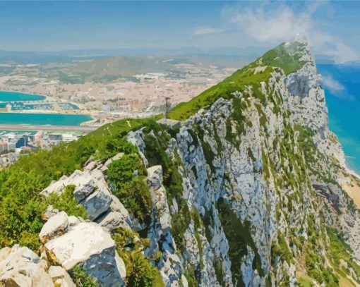 Rock of Gibraltar Landscape Diamond Painting