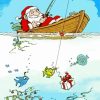 Santa Fishing Art Diamond Painting