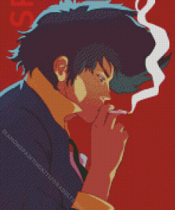 Spike Spiegel Smoking Diamond Painting