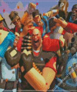 Team Fortress Characters Diamond Painting