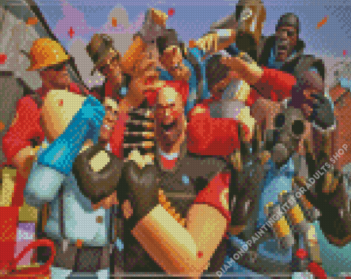 Team Fortress Characters Diamond Painting