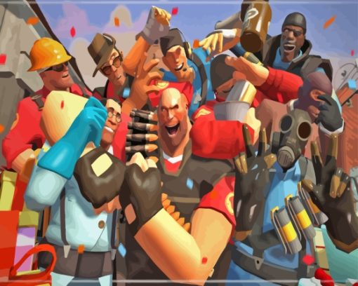 Team Fortress Characters Diamond Painting