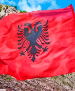 The Albanian Flag Diamond Painting