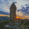 Wallace Monument Stirling Sunset Diamond Painting