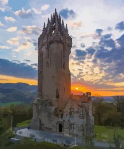 Wallace Monument Stirling Sunset Diamond Painting