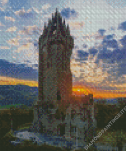 Wallace Monument Stirling Sunset Diamond Painting