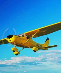 Yellow Cessna Aircraft Diamond Painting