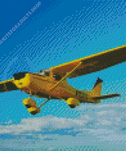 Yellow Cessna Aircraft Diamond Painting