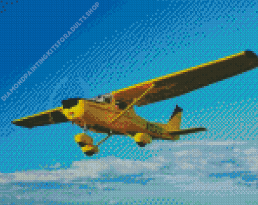 Yellow Cessna Aircraft Diamond Painting