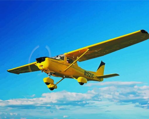 Yellow Cessna Aircraft Diamond Painting