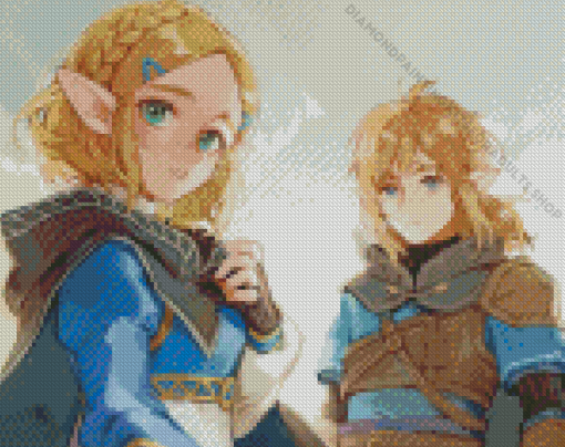 Zelda and Link Characters Diamond Painting