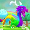 Adorable Rainbow Dragon Diamond Painting