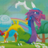 Adorable Rainbow Dragon Diamond Painting