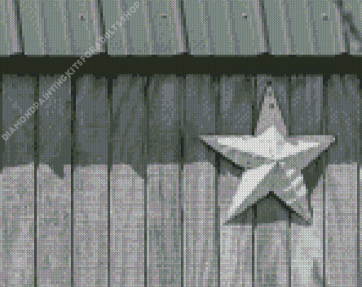 Black And White Barn Star Diamond Painting