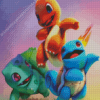 Charmander Squirtle Bulbasaur Diamond Painting