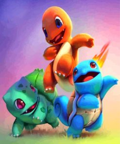 Charmander Squirtle Bulbasaur Diamond Painting