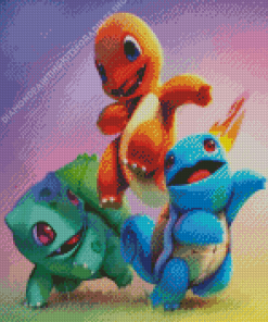 Charmander Squirtle Bulbasaur Diamond Painting