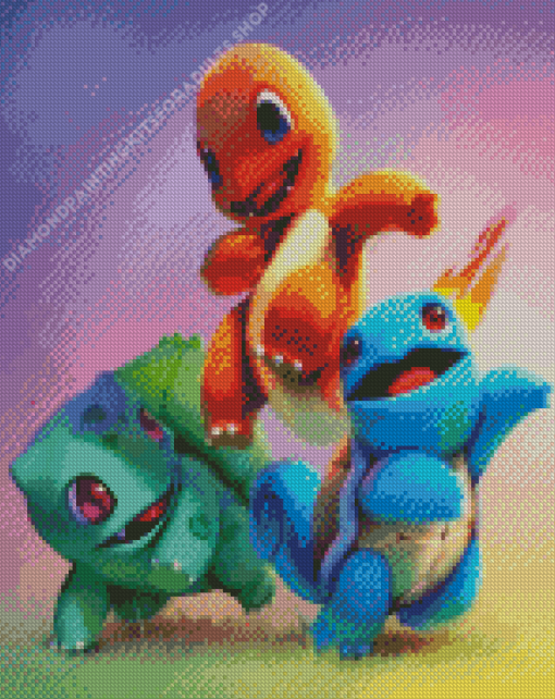 Charmander Squirtle Bulbasaur Diamond Painting