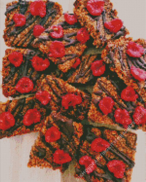 Chocolate And Raspberry Flapjack Diamond Painting