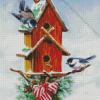 Christmas Birdhouse Laurie Snow Hein Diamond Painting