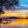 Colorful Sunset at Lake Balaton Diamond Painting