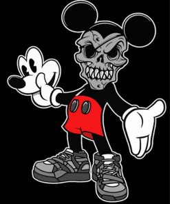 Drippy Mickey Mouse Skull Diamond Painting