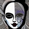 Female Theater Mask Diamond Painting