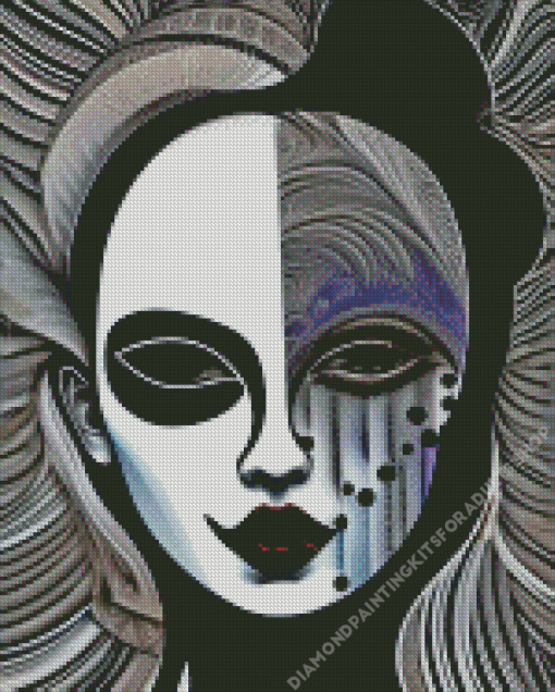 Female Theater Mask Diamond Painting