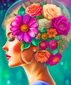 Floral Lady Diamond Painting