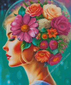 Floral Lady Diamond Painting