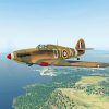 Flying Hurricane Plane Fighter Diamond Painting