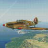 Flying Hurricane Plane Fighter Diamond Painting