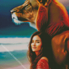 Girl And Lion Diamond Painting