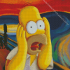 homer Simpson in The Scream Diamond Painting