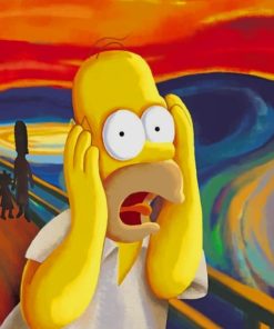 homer Simpson in The Scream Diamond Painting