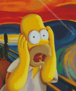 homer Simpson in The Scream Diamond Painting