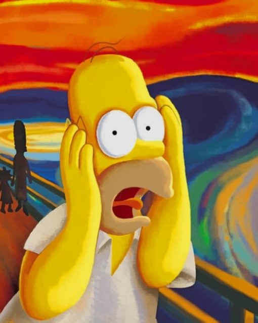 homer Simpson in The Scream Diamond Painting